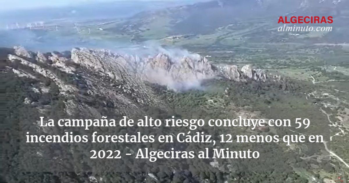 La Campaña De Alto Riesgo Concluye Con 59 Incendios Forestales En Cádiz 12 Menos Que En 2022 6353