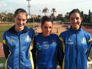 Cintia Sánchez, Vanesa Benítez, Mohamed Ezzagnouini y Noelia Maldonado mínimas nacionales en el cuarto control de la Delegación Malagueña de Atletismo