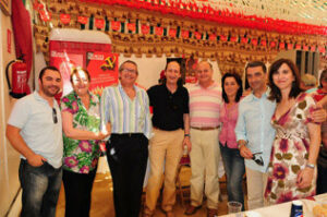 Mayordomo y Soto asisten a la convivencia de CCOO en la Feria Real