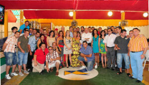 Herrera asiste a diversos actos de convivencia en el Real de la Feria