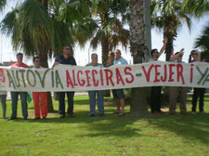 El PA exige el desdoble de la Algeciras  Vejer con una concentración