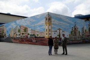 Inaugurado en la prisión de Botafuegos un mural dedicado a la ciudad