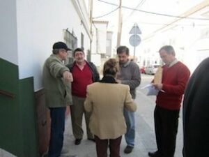 Los andalucistas visitan El Acebuchal y dan a conocer el contrato programa con la barriada