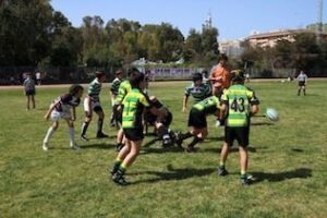 Más de 250 niños participan en una concentración de rugby en el Enrique Talavera"