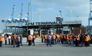 Comienzan los paros en la terminal de Maersk tras fracasar el Sercla
