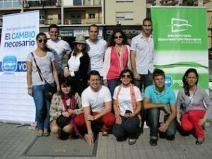 Nuevas Generaciones respalda a Landaluce con el reparto de publicidad electoral