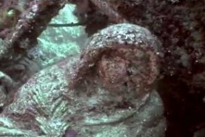 El Mero muestra en un vídeo la talla de la Virgen de la Palma en aguas de la Bahía de Algeciras