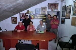 La asociación de belenistas presenta el boceto del belén que ocupará esta navidad la fundación municipal de Cultura