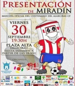 El Algeciras presenta la mascota de su Centenario el viernes en la Plaza Alta