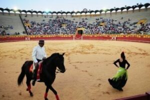 Exibición ecuestre en el marco del I Mercado de Época Típico de Andalucía