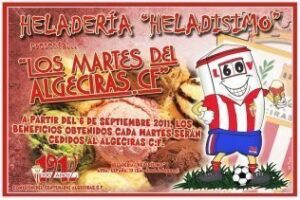Heladísimo entrega al Algeciras los beneficios de 'Los Martes Rojiblancos'