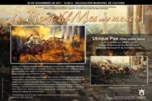 El cuadro "Ubique Pax" protagoniza mañana la pieza del Mes del Museo