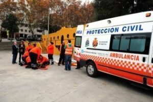 Alumnos del taller de empleo Auxilia" hacen prácticas de emergencias con Protección Civil