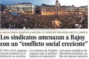 La huelga general del 29M crea discrepancias en la prensa nacional