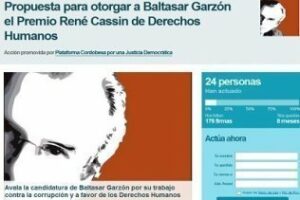 Solicitan el premio "René Cassin" de Derechos Humanos para Garzón