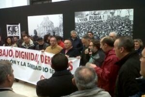 La protesta contra los recortes del Gobierno se realiza en Cultura