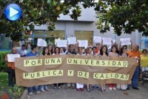 Concentración de protesta en la Politécnica contra los recortes del Gobierno