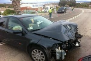 Aparatoso accidente a la entrada de Algeciras