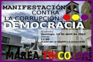 La manifestación "tricolor" contra la corrupción llega a Algeciras