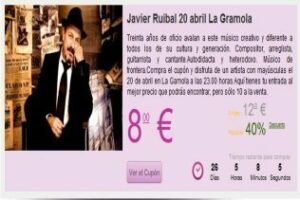 Javier Ruibal actuará este sábado en Algeciras