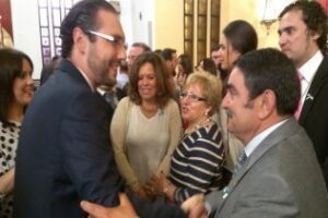 El concejal y portavoz del PA estuvo presente en la Misa y posterior Pregón que la hermandad del Rocío algecireña organizó dentro de los cultos