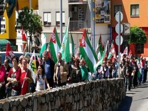 Los Andalucistas participaron en la manifestación del 1 de mayo celebrada en Algeciras