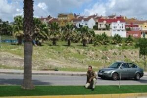 Finaliza la colocación del césped artificial en la Avda Carlos Cano y Patriarca Pérez Rodríguez