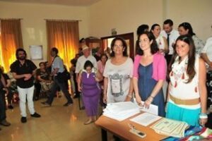 Un momento del acto para la entrega de diplomas