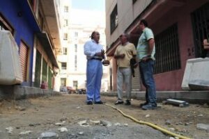 Las obras de la calle Teniente Riera están a un 70 por ciento de ejecución