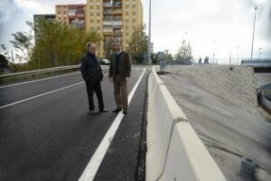 González de la Torre visita las obras de reparación del talud de San José Artesano