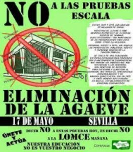 Campaña de Marea verde contra las pruebas de escala 2014