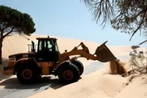 La foto: Los 1.300 camiones de arena para nuestras playas