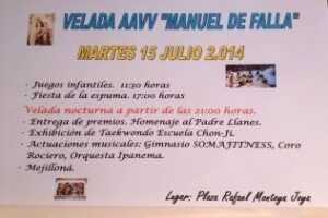 La AAVV Manuel de Falla celebrará su Velada en honor a la Virgen del Carmen