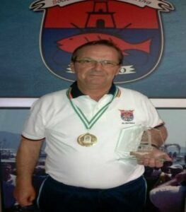 Jesus Rodriguez Ortega pescador del Mero participa en el Campeonato de España de Embarcación Fondeadas en Aviles (Asturias)