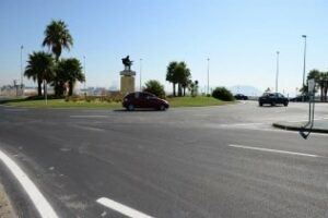 El Ayuntamiento agradece a la Autoridad Portuaria el asfaltado de la glorieta Paco de Lucía