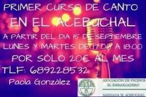 Curso de canto en el Acebuchal