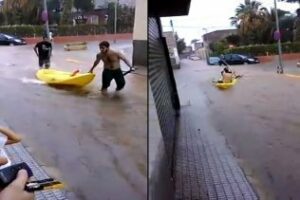 Las lluvias en Algeciras traen Guasa" en el Whatsapp