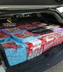 La Guardia Civil interviene 3.250 cajetillas de tabaco de contrabando