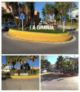 La Granja, San Bernabé y La Bajadilla ya lucen sus nombres en las rotondas de acceso