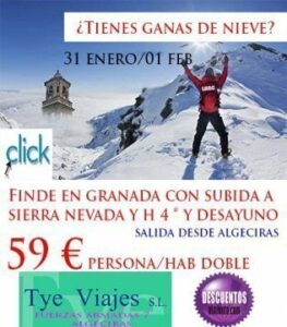 Regálate nieve.... un viaje a Sierra Nevada y Granada desde Algeciras