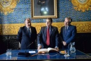 Landaluce recibe la visita oficial de Antonio Sanz, nuevo delegado del Gobierno de España en Andalucía