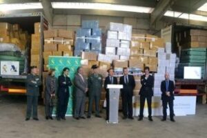 Operación antipiratería en Algeciras con 17,5 millones de euros incautados en productos