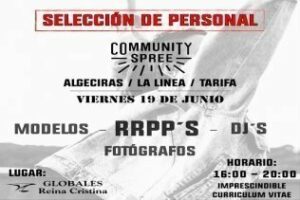 Este viernes casting para 30 RRPP, 2 fotógrafos y 10 modelos en Algeciras
