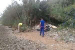 Limpieza desde la playa de Los Ladrillos al puente de acceso al Puerto de Algeciras