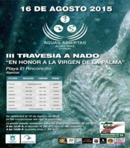 Abiertas las inscripciones para la III Travesía a Nado en honor a la Virgen de la Palma