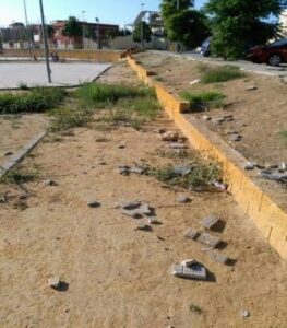 Izquierda Uunida denuncia el lamentable estado de las pistas deportivas del Acebuchal