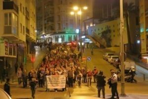 Trescientas personas en la manifestación de la plataforma de los colectores