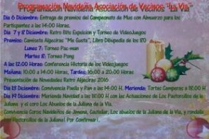 AAVV de "La Via" presenta su programación para diciembre
