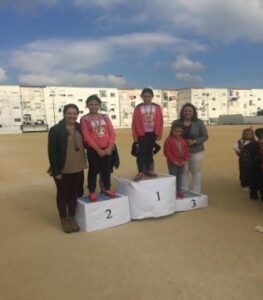 Laura Ruiz y Paula Conesa, en las olimpiadas del Adalides