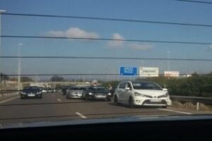 Hasta ocho vehículos implicados en un accidente múltiple en la A-7 a la altura de Palmones